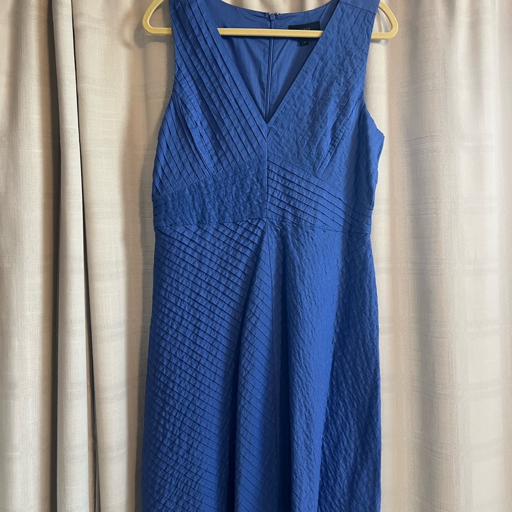 J. Crew Royal Blue Sleeveless Pleated Dress